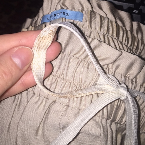 Anthropologie Leifnotes Beige Drawstring Skirt - Picture 3 of 3